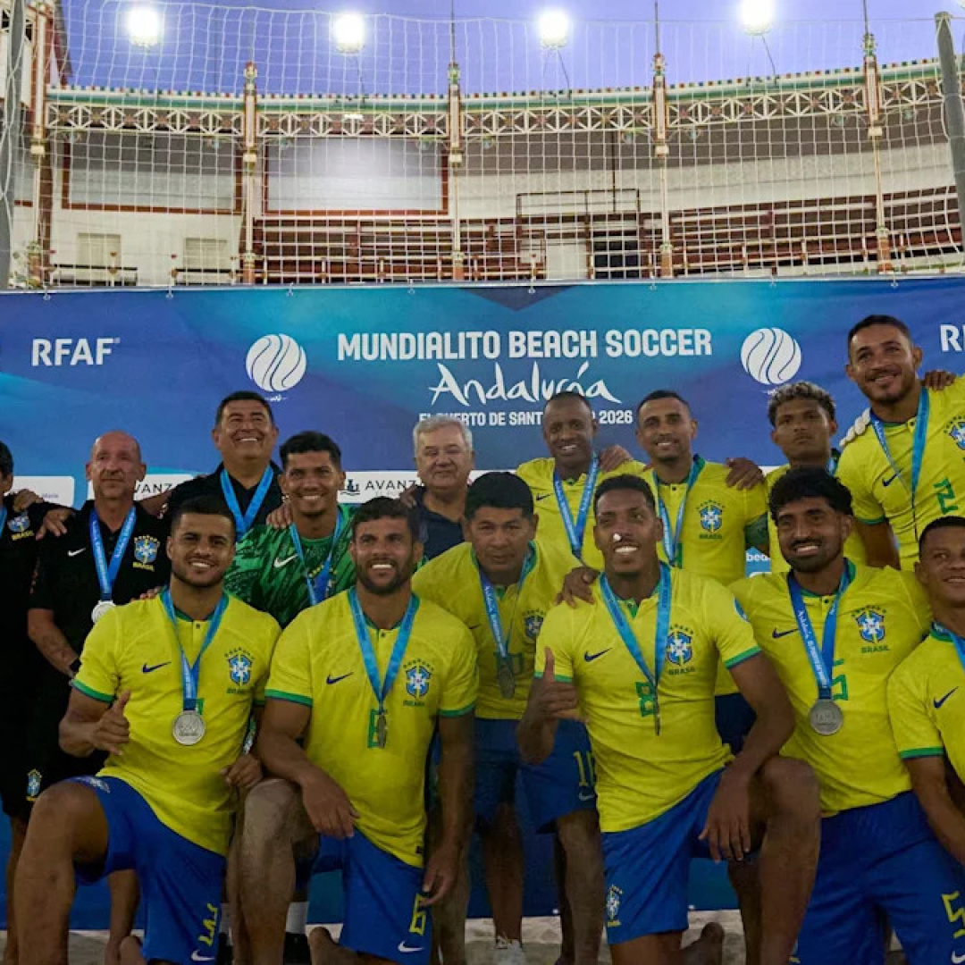 Brazil's beach soccer teams finish as runners-up at Mundialito